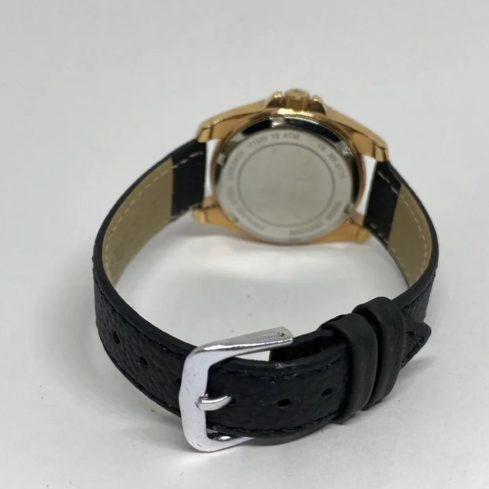 Michael Kors Blair MK6175 Women's Black Leather Analog Quartz Dial Watch EY674
